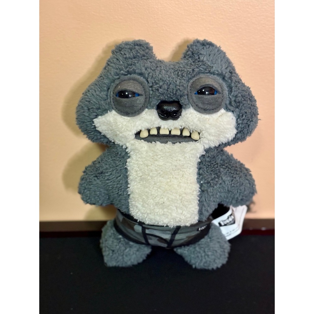 Fuggler Budgie Sketchy Squirrel Funny Ugly Monster Grey Plush Camo Underwear 9"
